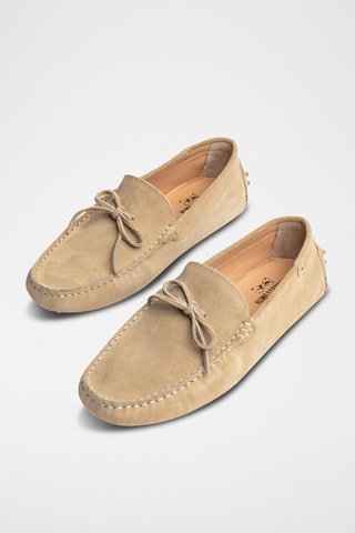 Mocassins en nubuck - Beige