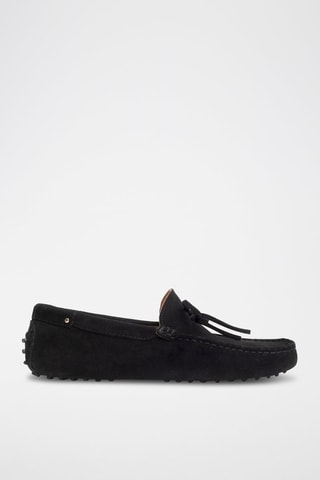 Mocassins en croûte de cuir Andy - Noir
