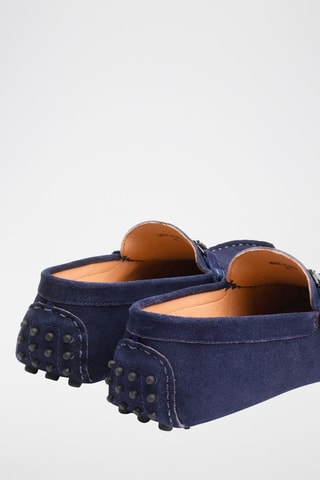 Mocassins en croûte de cuir Luke - Bleu
