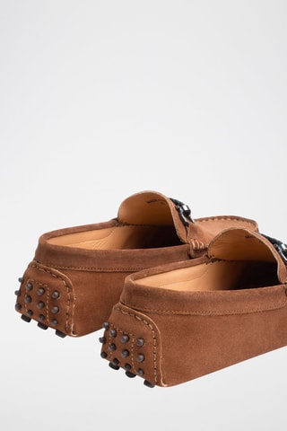 Mocassins en croûte de cuir Trenton - Marron