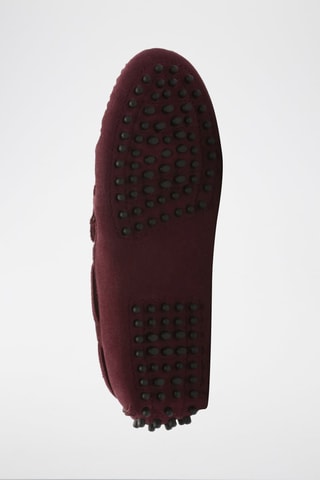 Mocassins en nubuck January - Rouge