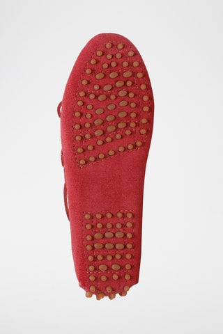 Chaussures bateau en nubuck Lily - Rouge