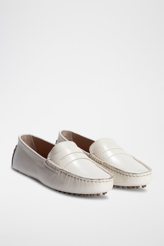 Mocassins en cuir Thandie - Blanc