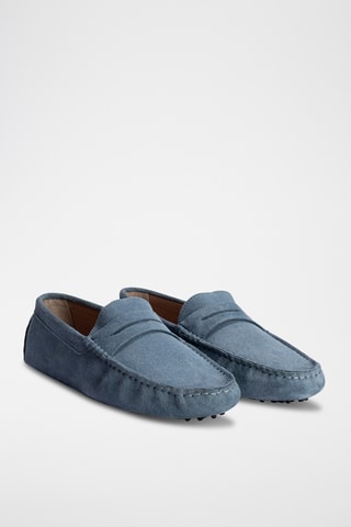 Mocassins en nubuck Cole - Bleu