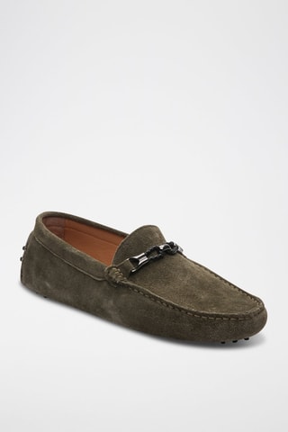 Mocassins en nubuck Jace - Vert et marron