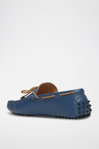 Mocassins en cuir nappa York - Bleu
