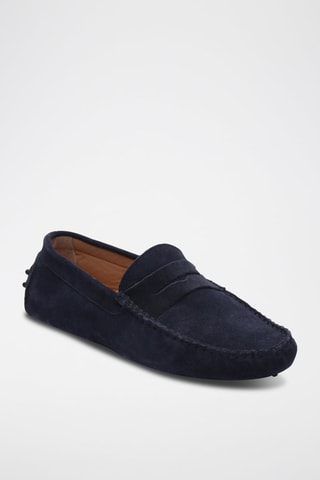 Mocassins en nubuck Cole - Bleu