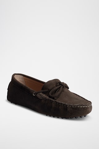 Mocassins en croûte de cuir Kate - Kaki
