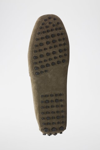 Mocassins en nubuck - Vert