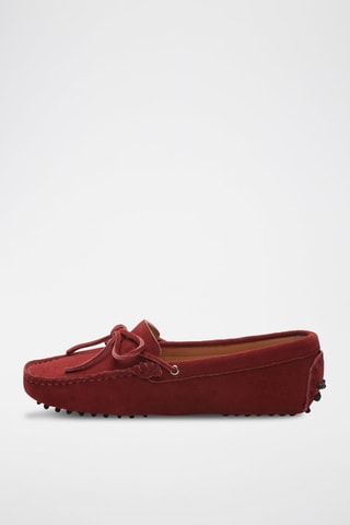 Mocassins en nubuck Kate - Rouge