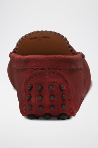 Mocassins en nubuck Lew - Rouge