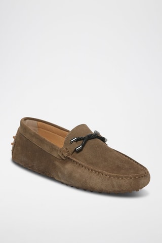 Mocassins en croûte de cuir Tom - Marron