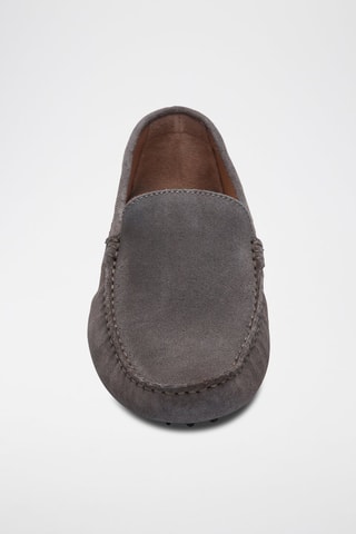 Mocassins en croûte de cuir Lenny - Gris