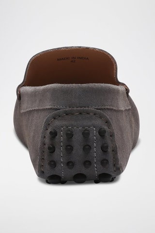 Mocassins en croûte de cuir Lenny - Gris