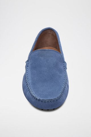 Mocassins en croûte de cuir Lenny - Bleu