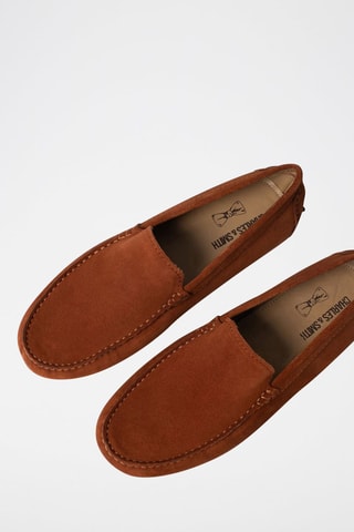 Mocassins en croûte de cuir Lenny - Marron