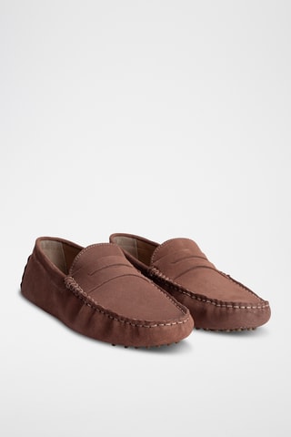 Mocassins en nubuck Wales - Marron