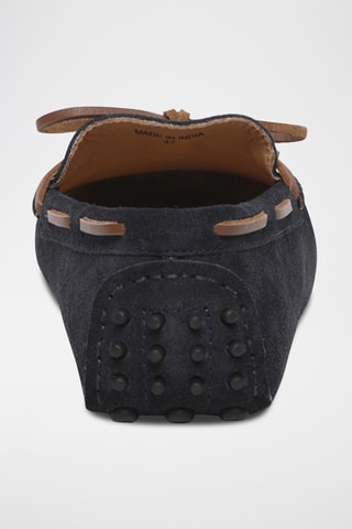 Chaussures bateau en nubuck Morlan - Bleu