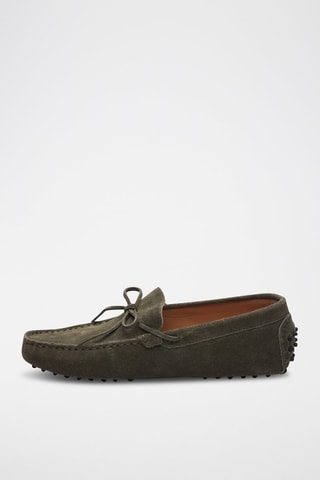 Mocassins en nubuck Johnny - Vert
