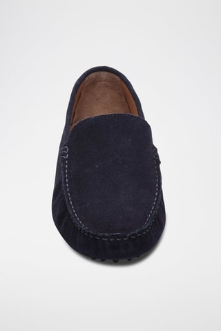 Mocassins en croûte de cuir Lenny - Bleu