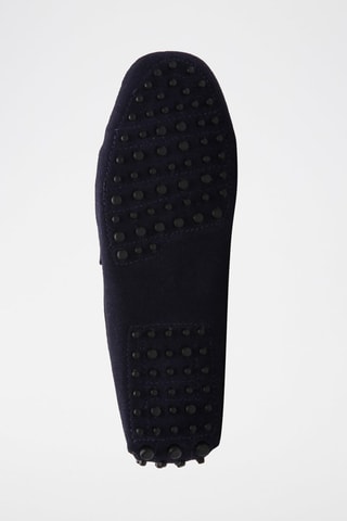 Mocassins en croûte de cuir Lenny - Bleu