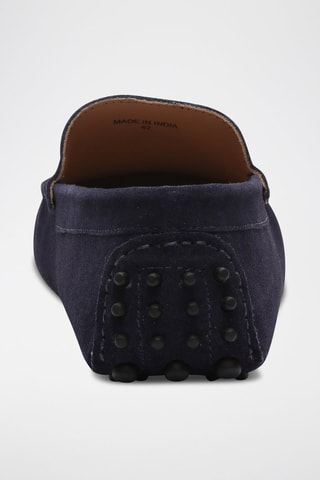Mocassins en croûte de cuir Lenny - Bleu
