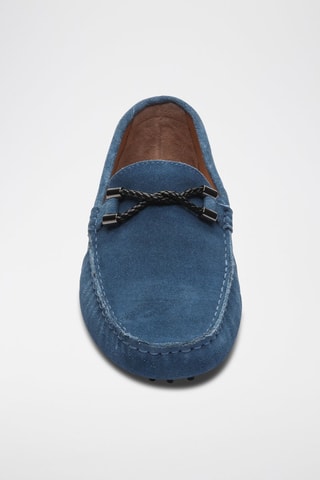 Mocassins en croûte de cuir Tom - Bleu