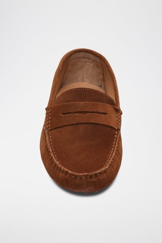 Mocassins en croûte de cuir Cole - Marron
