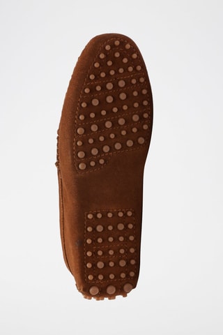 Mocassins en croûte de cuir Cole - Marron