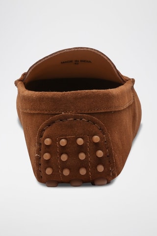 Mocassins en croûte de cuir Cole - Marron