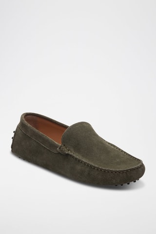 Mocassins en nubuck Lenny - Vert