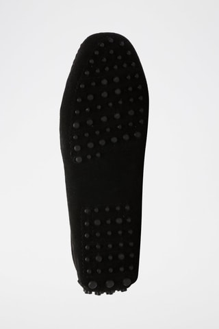 Mocassins en croûte de cuir Cole - Noir