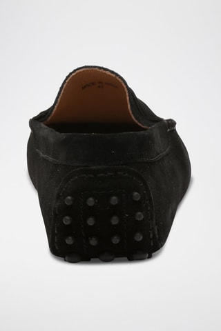Mocassins en croûte de cuir Cole - Noir