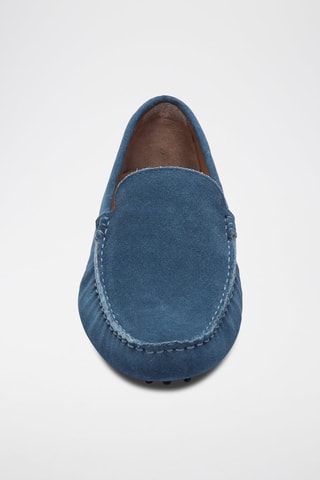 Mocassins en croûte de cuir Lenny - Bleu