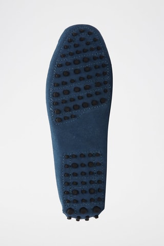 Mocassins en croûte de cuir Lenny - Bleu
