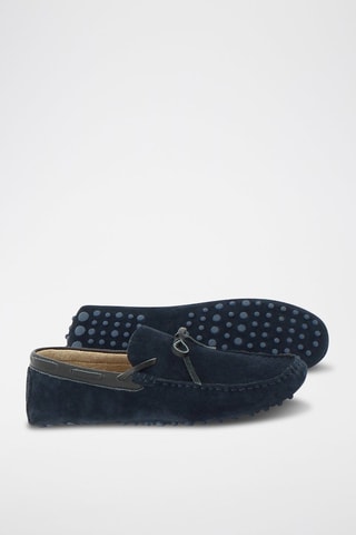 Mocassins en nubuck Powell - Bleu