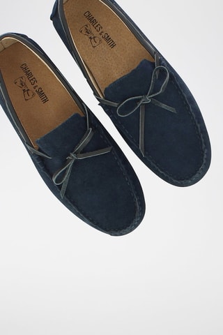 Mocassins en nubuck Powell - Bleu