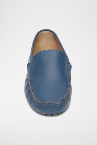 Mocassins en cuir nappa Lenny - Bleu