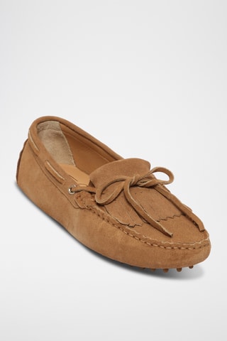 Chaussures bateau en nubuck Powys - Beige