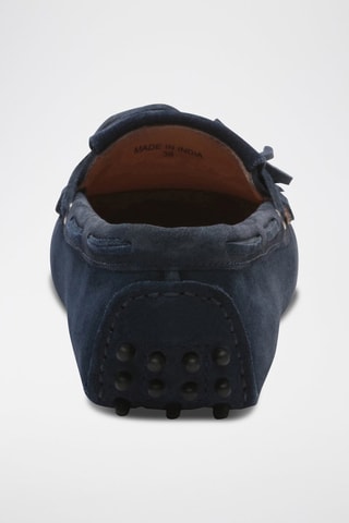 Mocassins en croûte de cuir Emma - Bleu