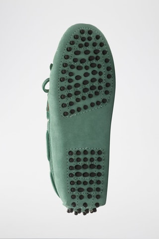 Mocassins en croûte de cuir Emma - Bleu
