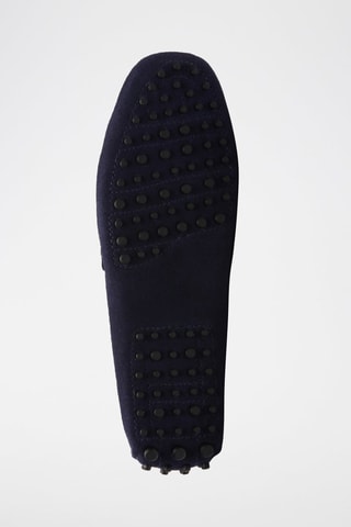 Mocassins en croûte de cuir Jace - Bleu