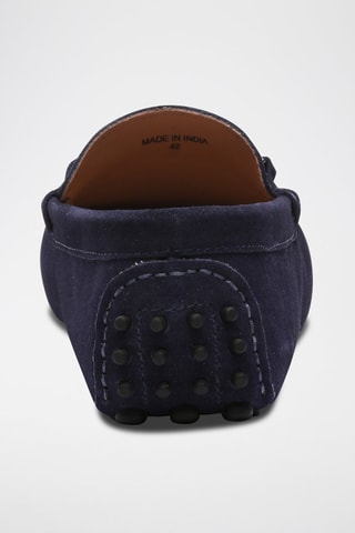 Mocassins en croûte de cuir Jace - Bleu