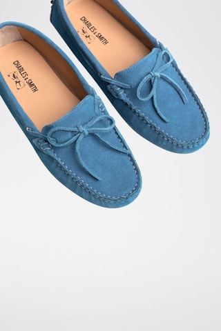 Mocassins en nubuck Newton - Bleu