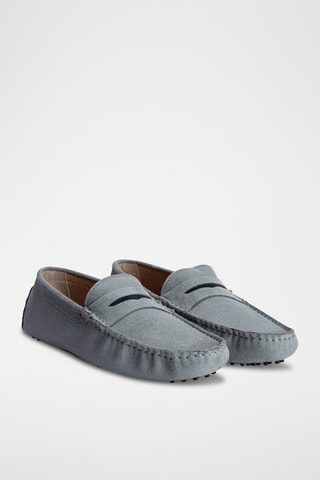 Mocassins en nubuck Cliff - Bleu