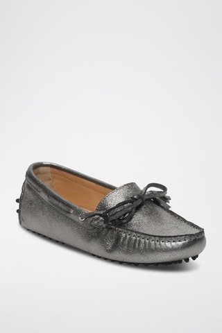 Mocassins en cuir Lily - Argenté