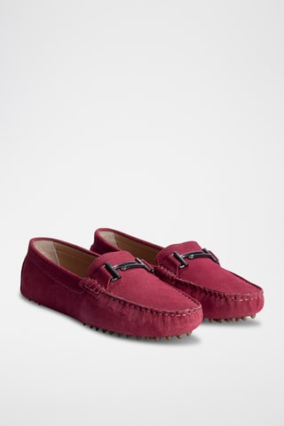 Mocassins en nubuck Bandy - Rouge