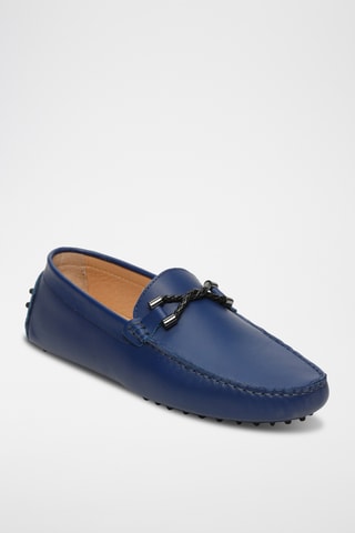 Mocassins en cuir nappa Tom - Bleu
