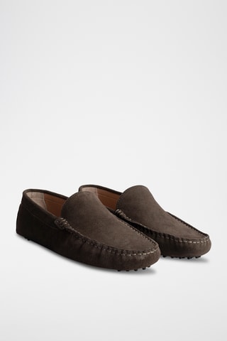 Mocassins en nubuck Cambridge - Kaki