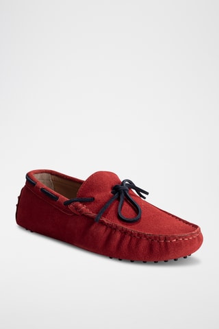 Chaussures bateau en croûte de cuir Quid - Rouge